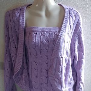 Women's matching sweater top and jacket